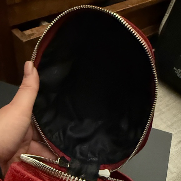 Killstar Red Skull Crossbody Bag Gothic Velvet Purse Tassel Strap EUC - Picture 10 of 13